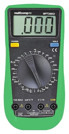 Digital MULTIMETER, Handheld, TRMS, 10A, 600V