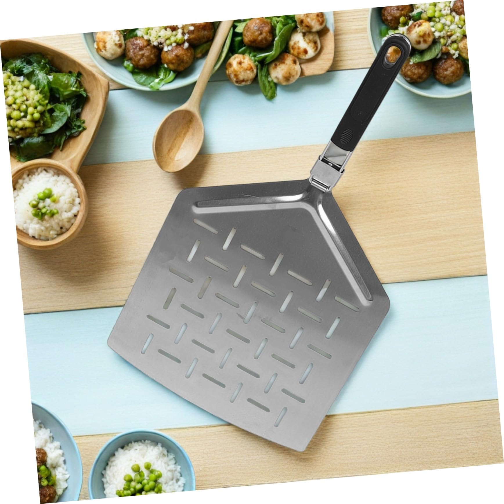 TOPBATHY Per Pizza Pieghevole Per Trasferimento Pizza Pieghevole Con Manico Per Cottura Pane In Acciaio Utensile Per Cottura