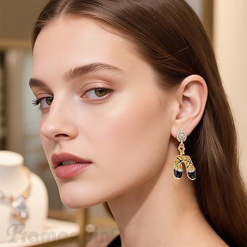 Miniatura 3 de Framendino, Esmalte Ballet Girl Charm Ballet Shoes Colgante Ballet Girl Colgante Ballet Girl Colgante para collar, aretes, pulsera, joyería artesanal