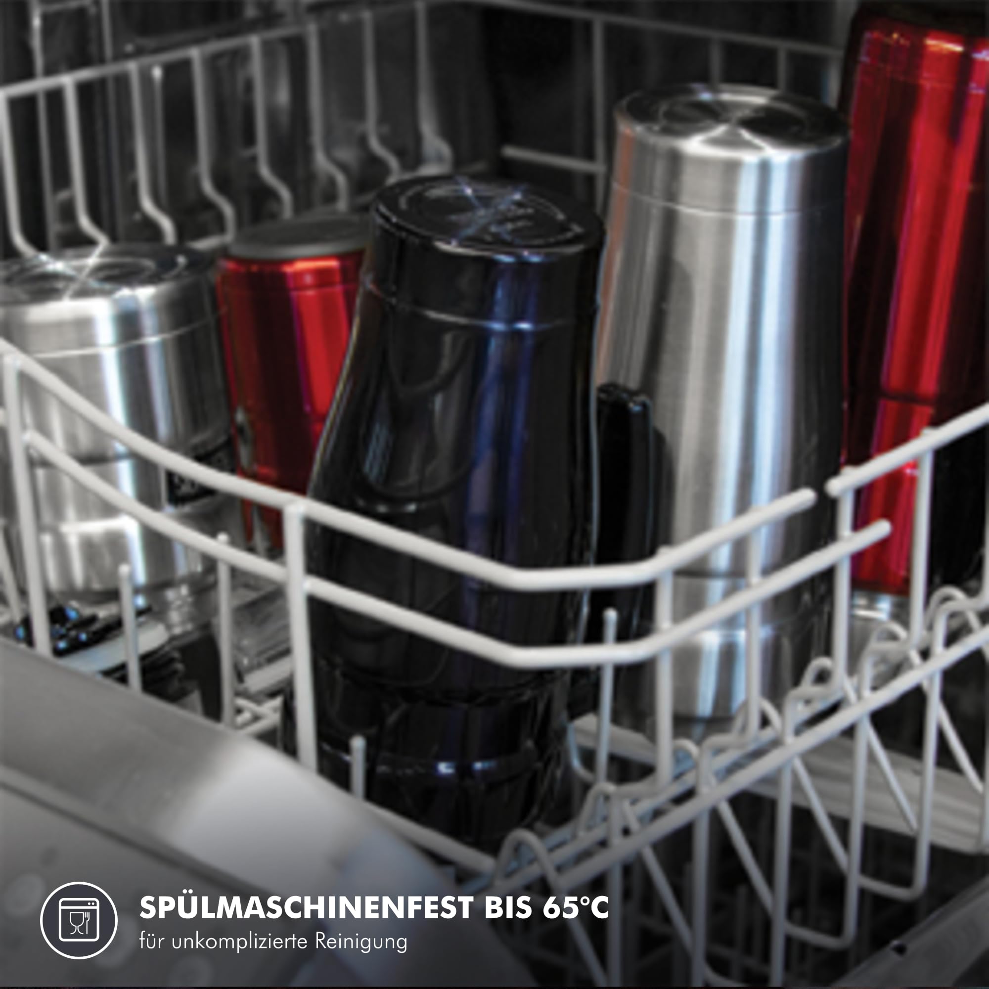 THERMOS STAINLESS KING Thermosflasche 1,20 l, 24 h heiß, charcoal black mat | 24 h kalt, mit Trinkbecher und Griff, absolut dicht, Edelstahl-Isolierflasche, spülmaschinenfest, schwarz matt