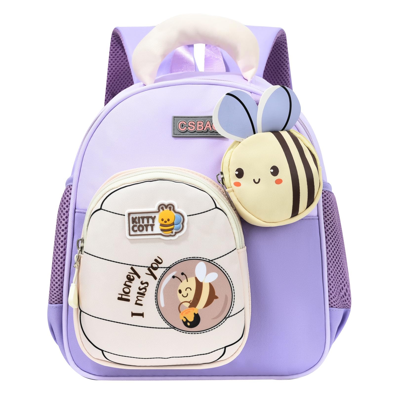 PROTAURI Rucksack Kinder für Mädchen Junge, Kindergartenrucksack mit Brustgurt Kita Rucksack Wasserabweisend und Leicht, 2-5 Jahre