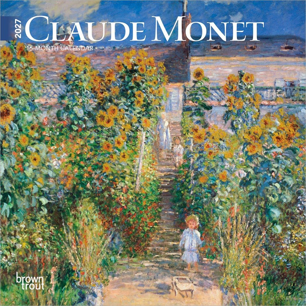 Claude Monet 2027 7 X 14 Inch (Hanging) Monthly Mini Wall Calendar