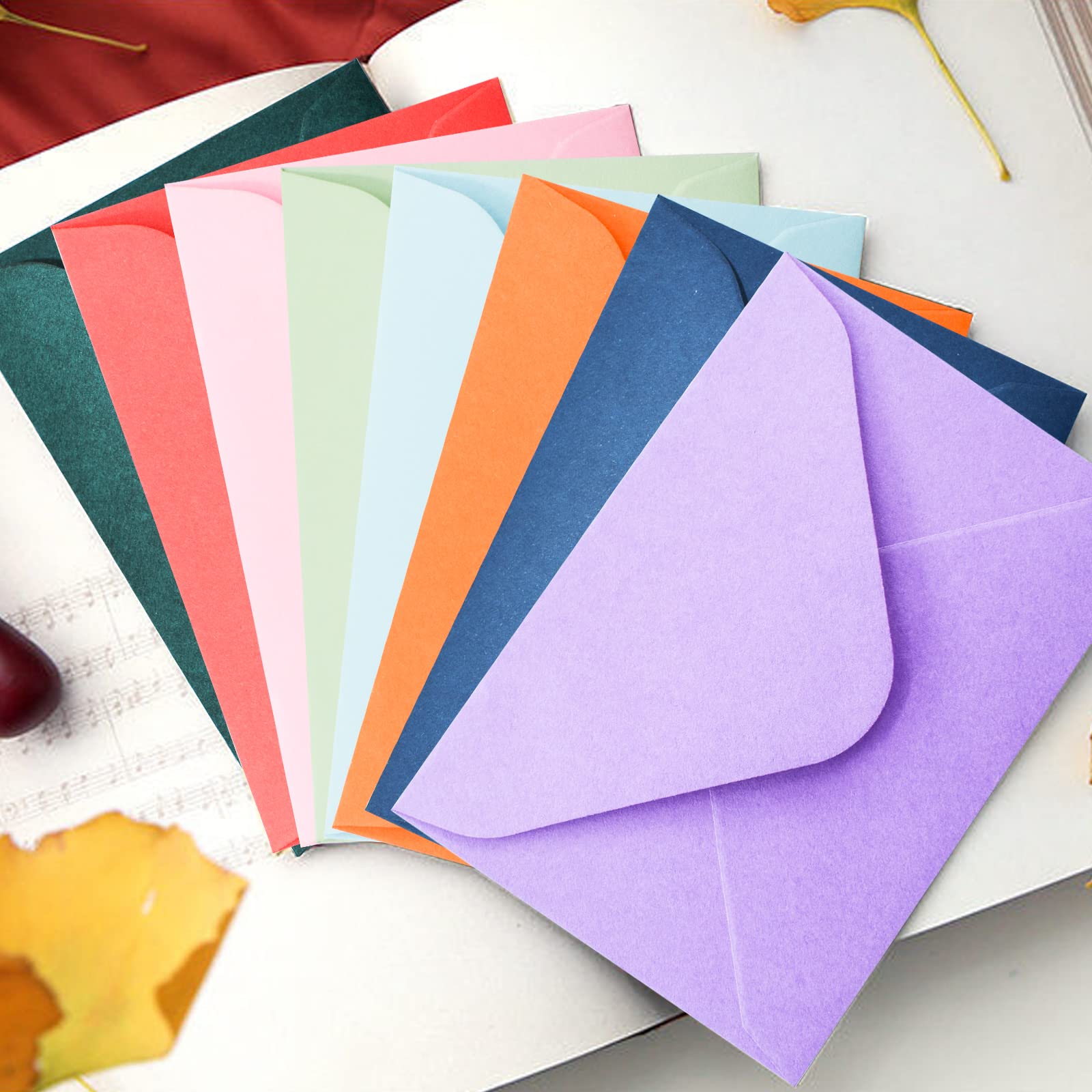 VANRA 150 Pack buste invito con auto-sigillo V Flap Buste Mini per biglietto di compleanno, piccole buste di carta regalo, buste per biglietti da visita (4 x 2,7 pollici)