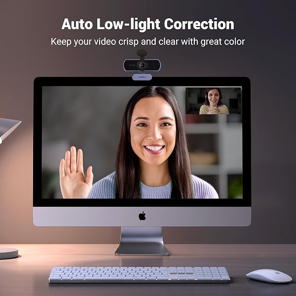 UGREEN Webcam for PC, Full HD 1080P/30fps Webcam for Laptop, Clear Stereo Audio Mics, Auto Light Correction, 85° View Web Cam USB Camera for Live Streaming, Video Calling, Conferences, Switch 2 - 3