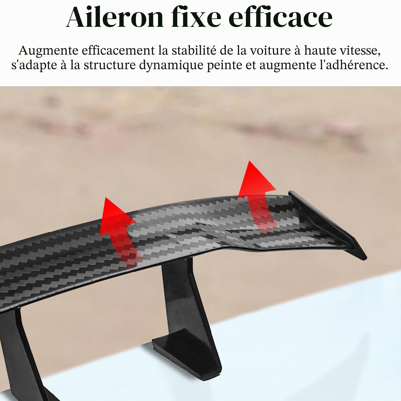 3PCS Mini Aileron De Voiture - Spoiler Aile De Queue Pour Véhicule