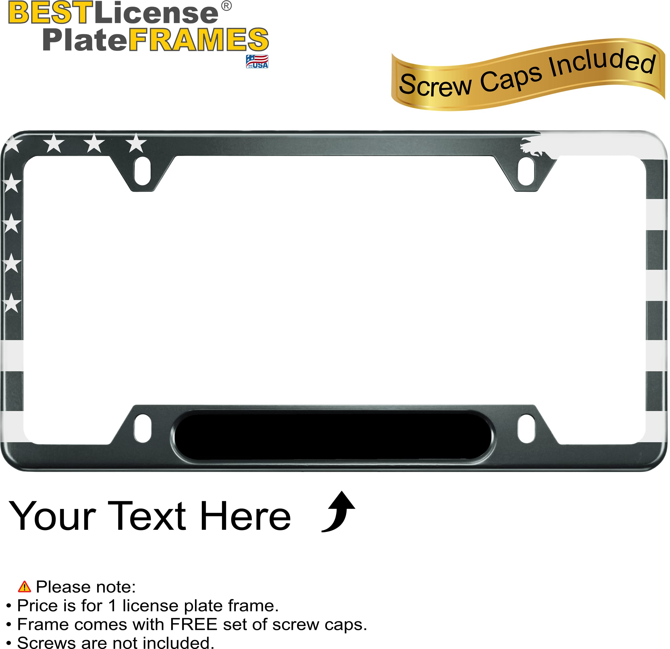 USA Patriotic | American Flag Custom Personalized Anodized Aluminum Thin Top | - Picture 7 of 133