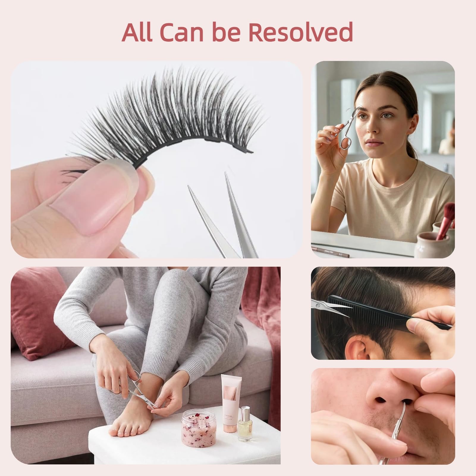 Hautschere Mit Dünner Spitze,Professionelle Nagelhautschere Mit Gebogener Spitze,Nagelschere,Nagelhaut,Extra Scharf Aus Edelstahl,Zum Präzisen Kürzen Entfernen Von Nagelhaut,Augenbrauen Und Wimpern