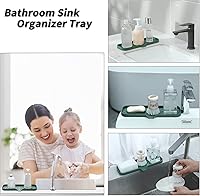 Vista 3 de MicoYang Jaboneras de Baño de Silicona con Pico de Drenaje - Organizador de Fregadero de Baño y Cocina, Soporte para Esponja, Bandeja para Jabón