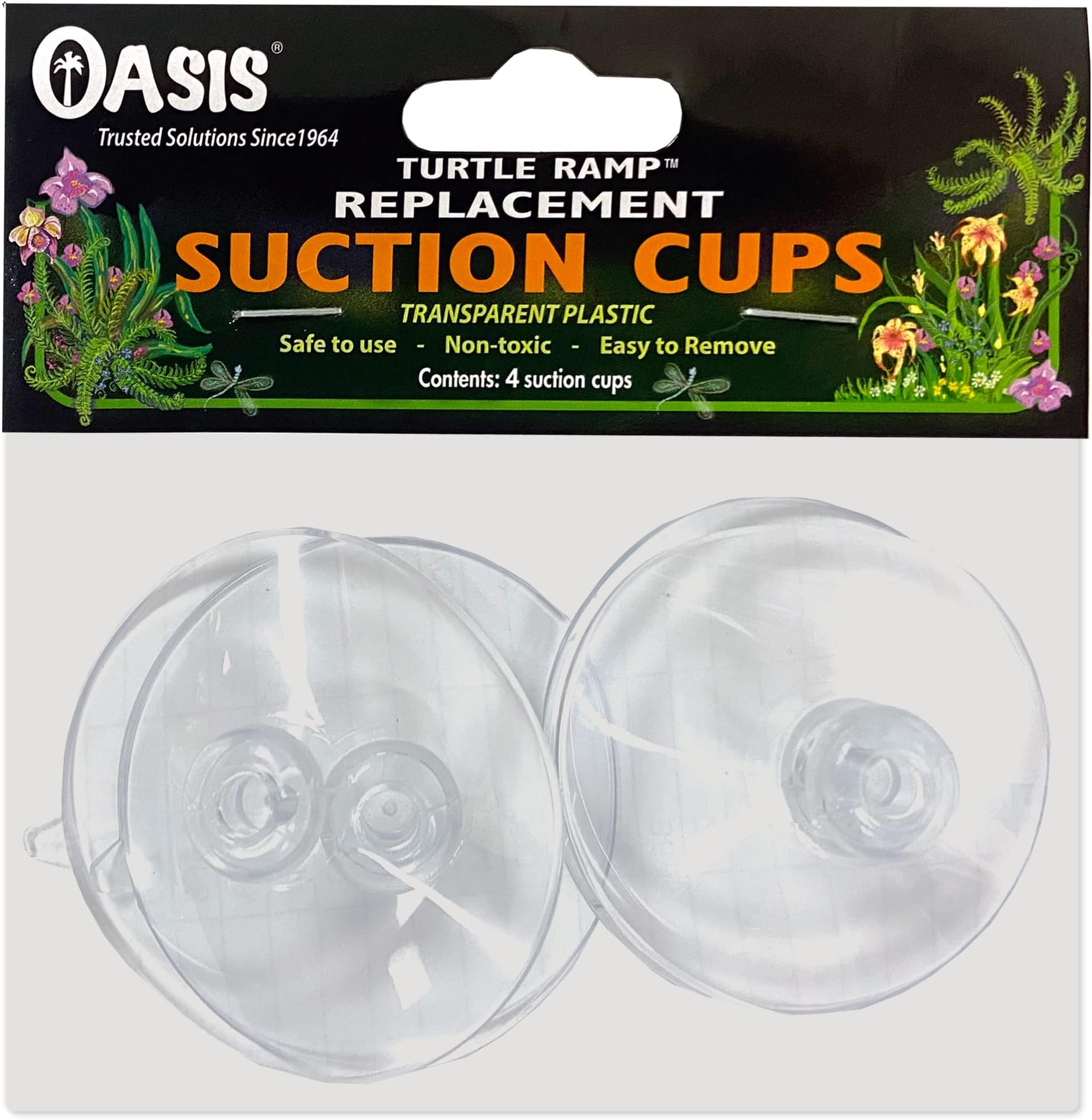 Oasis Turtle Ramp - Replacement Heavy Duty Suction Cups, 4-Pack 2.36" Diameter