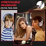 Bywulanda USB C Casques avec Mic et contrôle du volume, casques stéréo sur oreille pour iPhone 15 16 Pro, Casques pliables filaires pour Smartphones Chromebook Tablettes portables Voyage (Noir/Rouge)