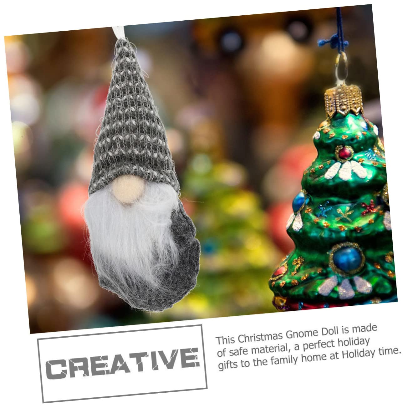Toyvian 18stücke Niedliche Rudolph GNOME Strickdesign Dolls Für Weihnachtsbaum Dekoration Kreative Festliche Wohnaccessoires