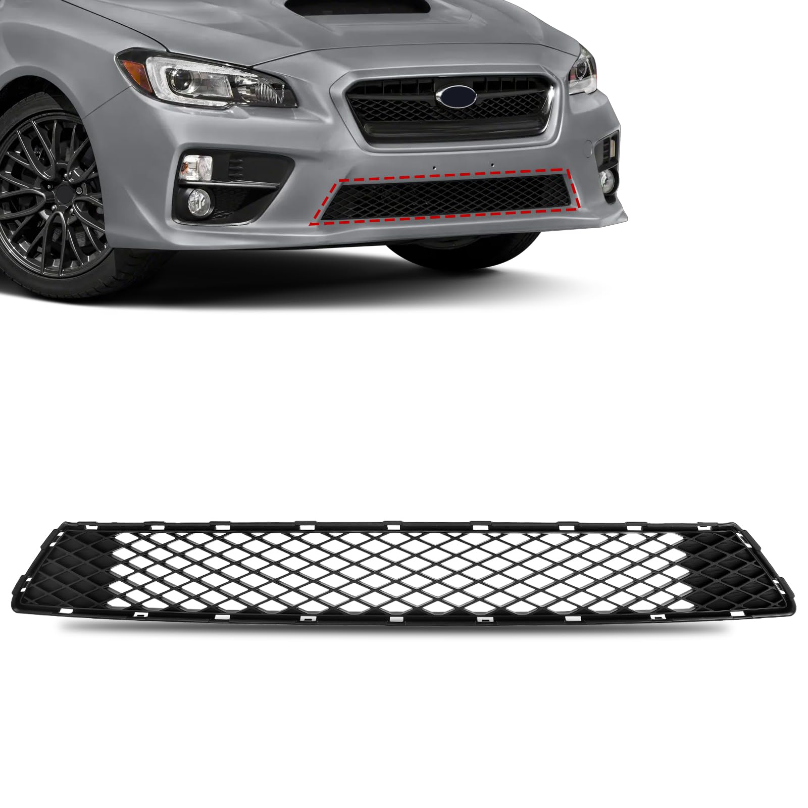 Front Bumper Lower Grille for Subaru WRX 15-17 &amp; WRX STI 2016