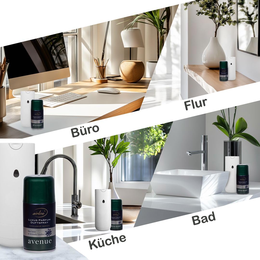 Laro Premium Airline Avenue Raumduftspray Vorteilspaket 6/12/24/48/96 st Nachfüller für automatische Duftspender 250ml, Anzahl:24, Duft:Avenue