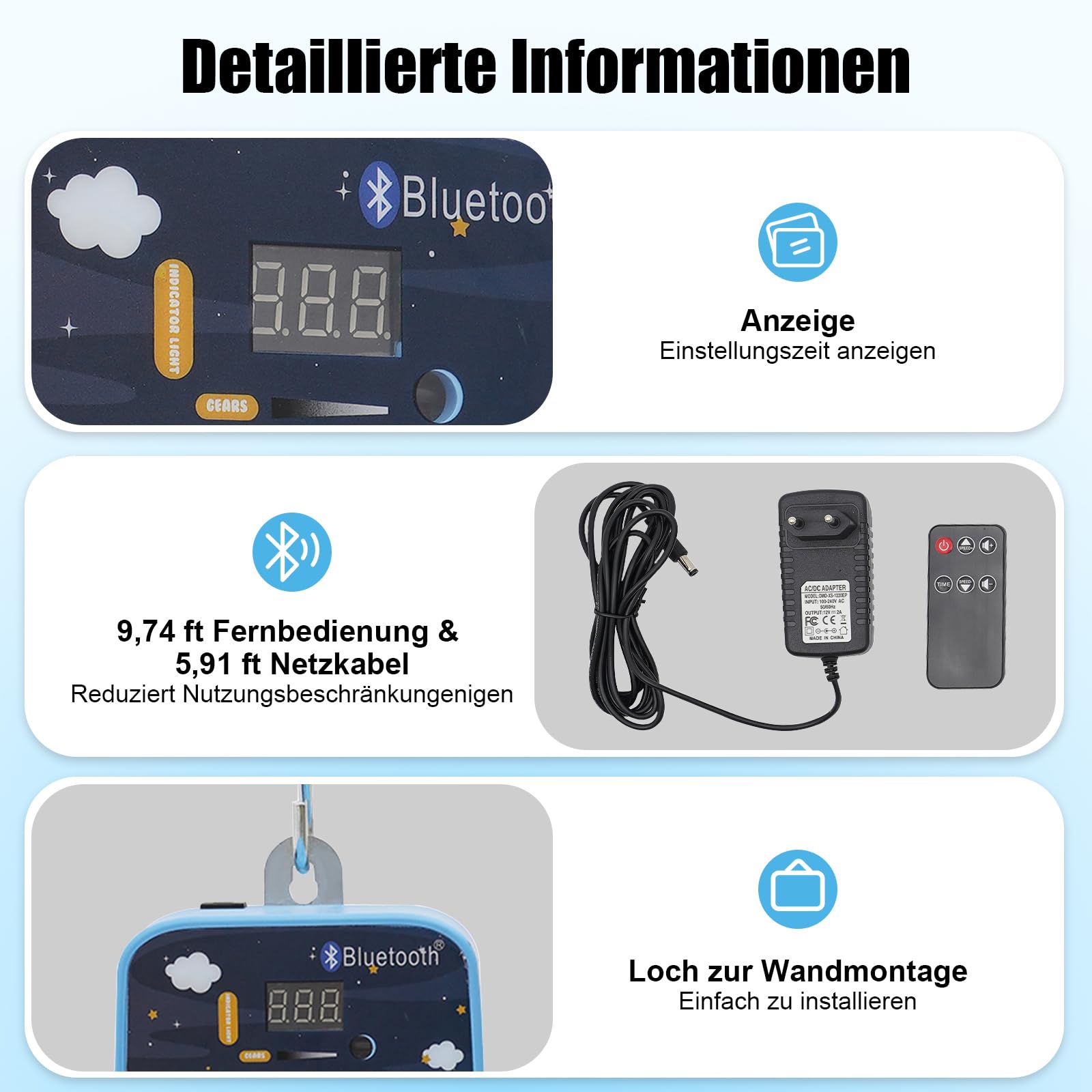 Cuna eléctrica de plumas para bebé, capacidad de carga de 19 kg, 7 muelles, columpio eléctrico para bebé, control de 9 velocidades, 6 temporizadores, controlador de cuna para bebé