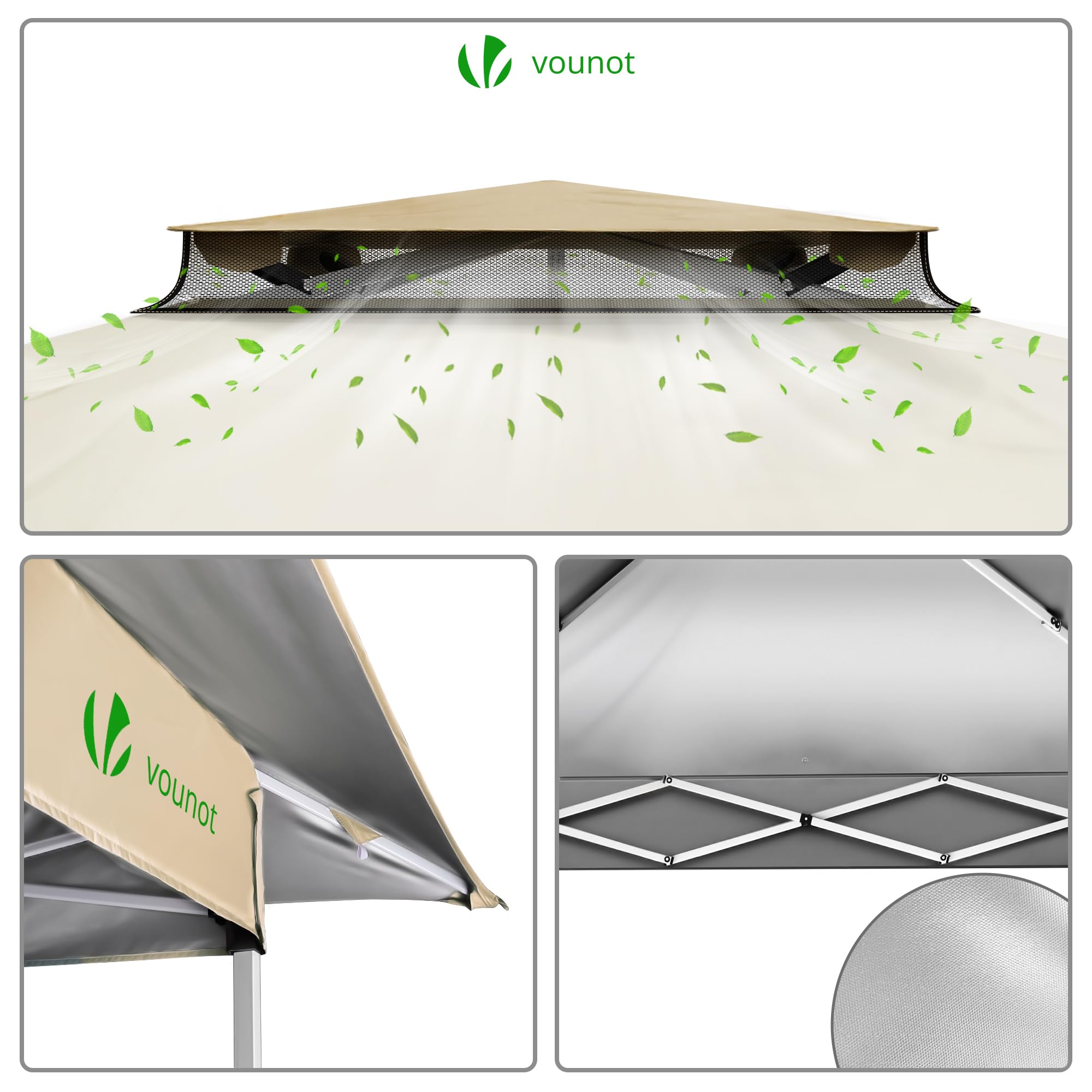 VOUNOT® Tonnelle de Jardin Extérieur 3x6m Barnum Pliant avec 6 Parois