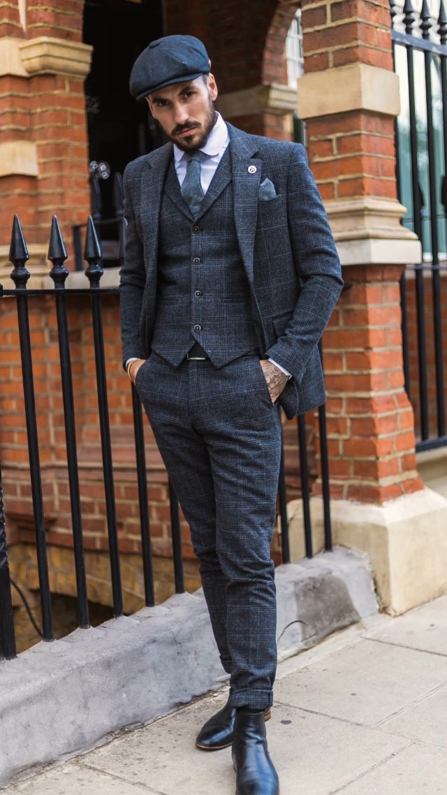 【ALUDE SELECT】blue check tweed jacket ALUDE SELECT】blue check tweed jacket | 【ALUDE】韓国メンズ