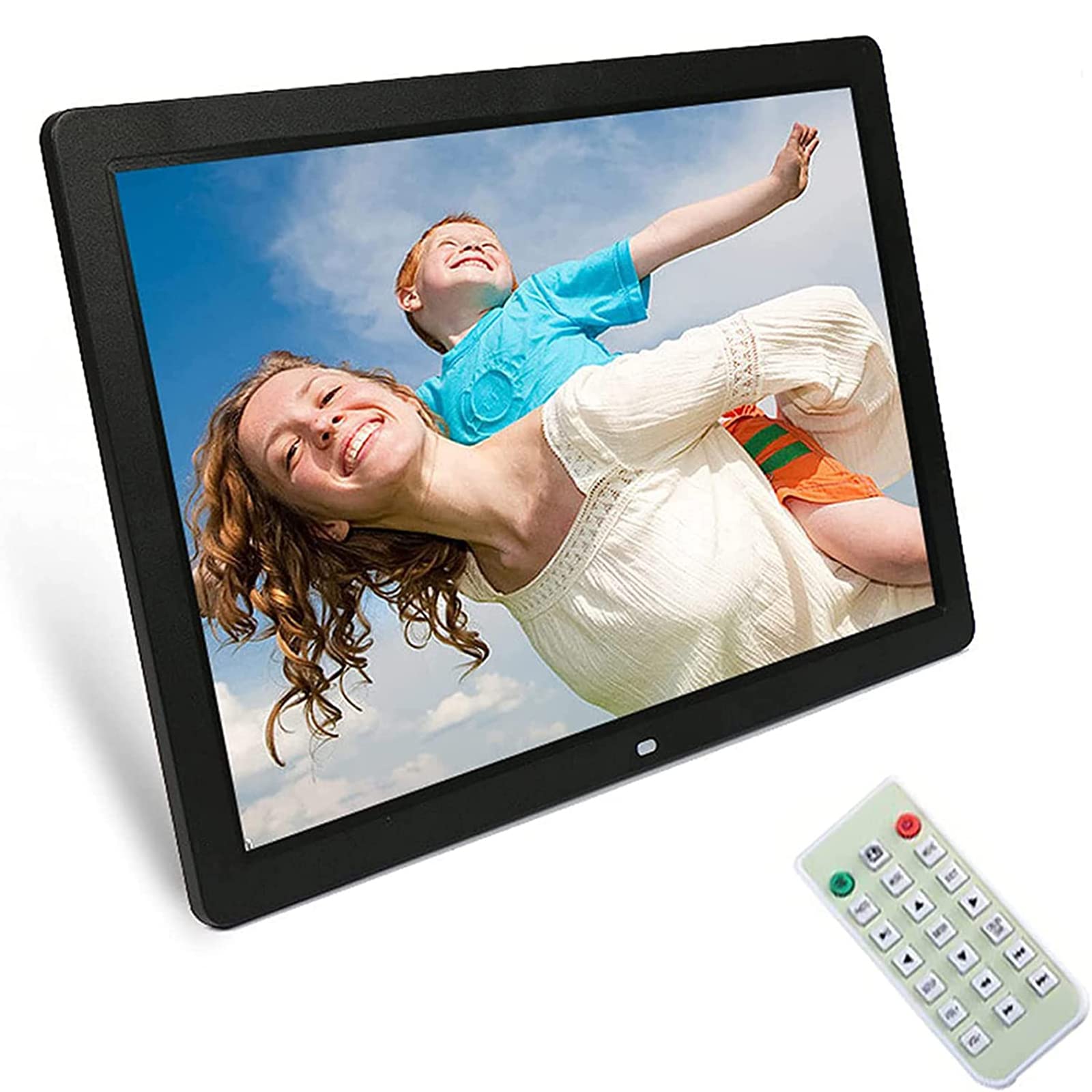 Nuevo Marco De Fotos Digital De 20 Pulgadas, Pantalla IPS De 1440X900, Pantalla Táctil, Sensor De Movimiento, Compatible Con Reloj De Calendario De Vídeo De Rotación Automática,Negro
