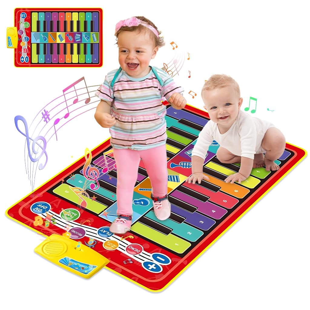 PATPAT® 8 Instrument Piano Keyboard Musical Mat for Kids 1-6 Years, 8 Sounds Kids Piano Play Mat Baby Girl 1 Year Old Baby... - Review, Price and Buying Guide