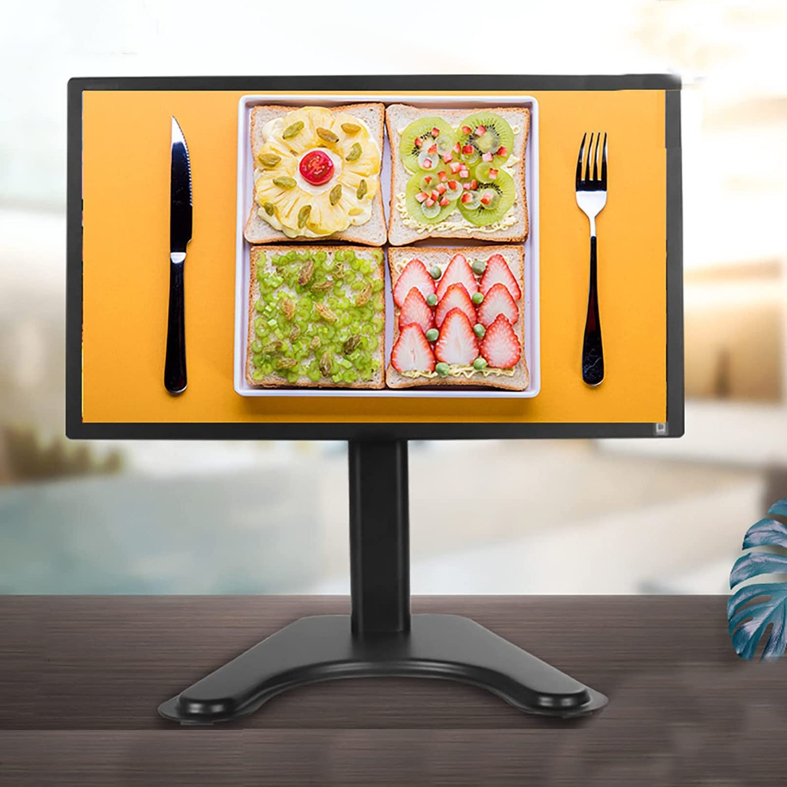 Soporte De Mesa For TV - Base De Montaje Universal For Monitor De Computadora, con Ajuste De Estiramiento Cercano Y Lejano, con Gestión De Arnés, Se Adapta A Televisores De 14 A 32 Pulgadas
