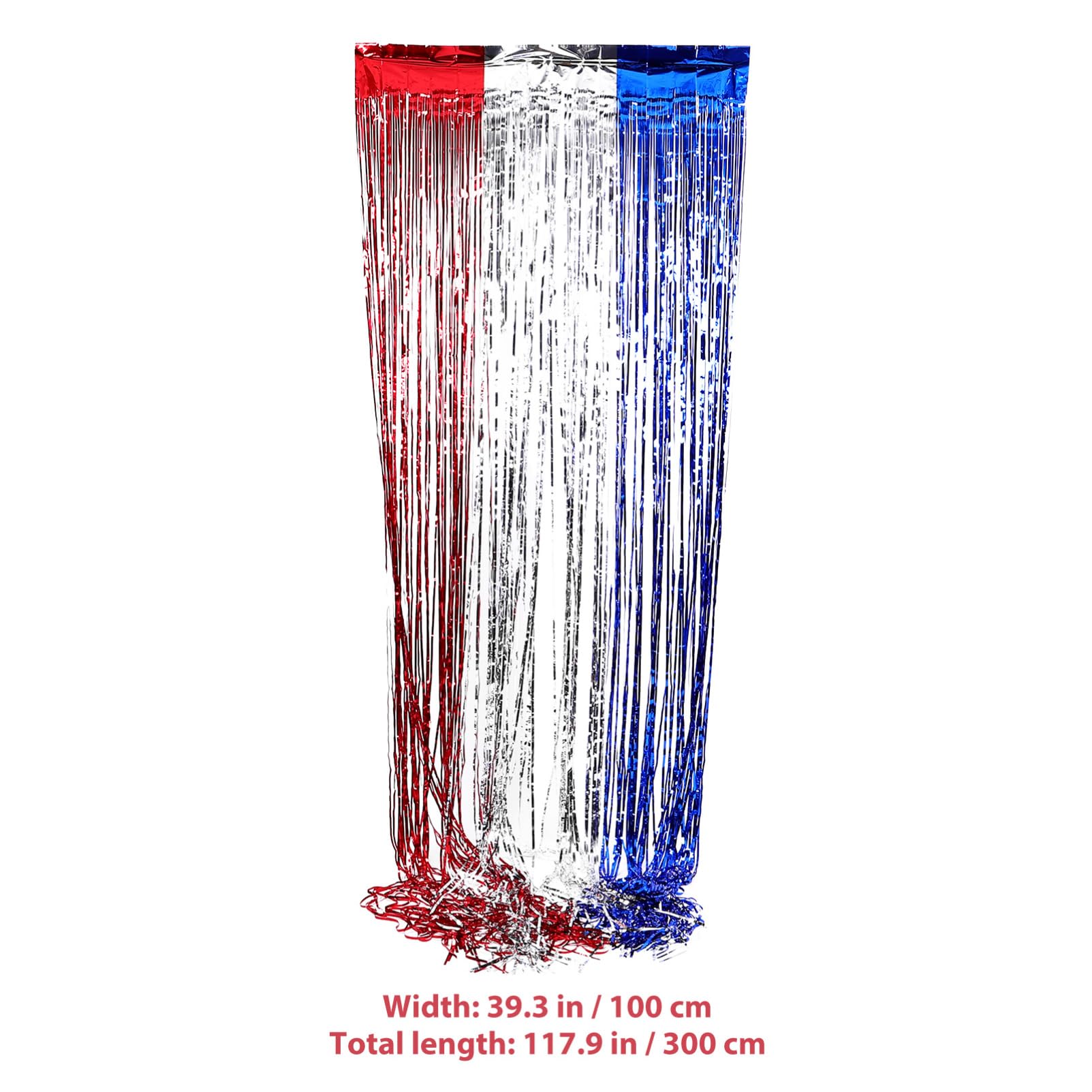 GOOHOCHY USA Decorations 4th of July Tinsel Foil Fringe Patriotic Party Backdrop Independence Day Decor