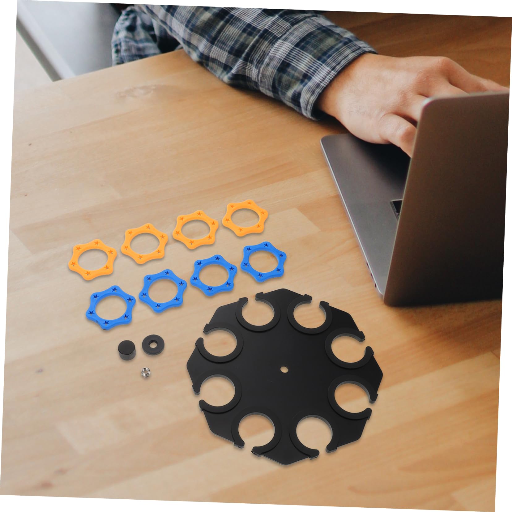 Supporto Microfono da Tavolo, Rack Regolabile Antivibrazione | Nero in Acciaio al Carbonio e Plastica, per Broadcasting e Recording, Capienza Multipla