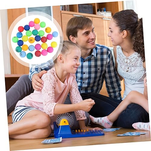 Miniatura 4 de PRETYZOOM 30 bolas de bingo numeradas del 1 al 30, bolas de juego multicolor, 1.6 in