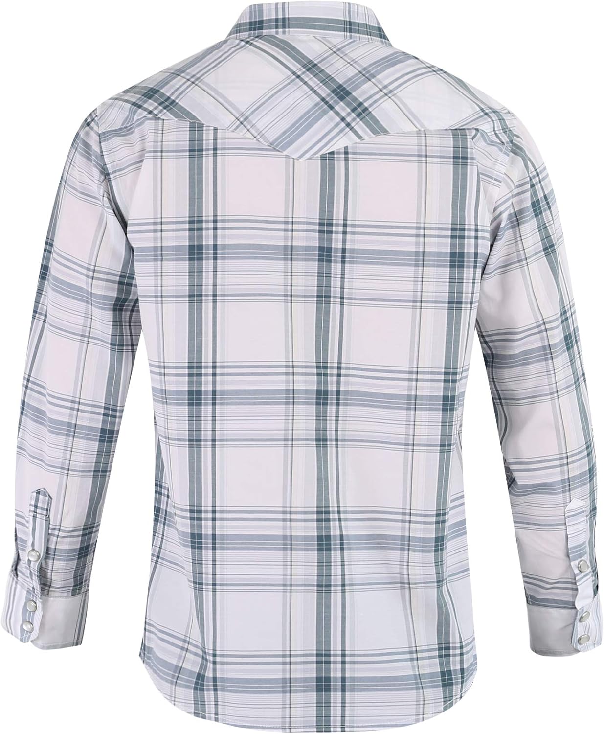 Boy's Toddler Kids Casual Long Sleeve Western Pearl Snap Button Up Plaid Shirt 4-16 Years - Image 2