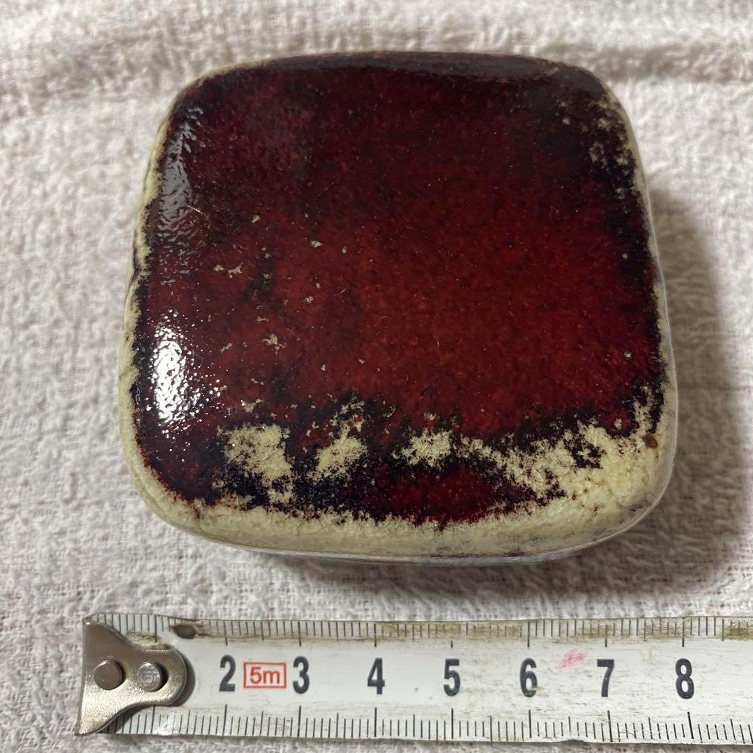 J-3 香合　茶道具　陶器　木箱付き　ホツ有り　アンティーク　美術品　工芸品 J-3 香合 茶道具 陶器 木箱付き ホツ有り アンティーク 美術品 工芸品