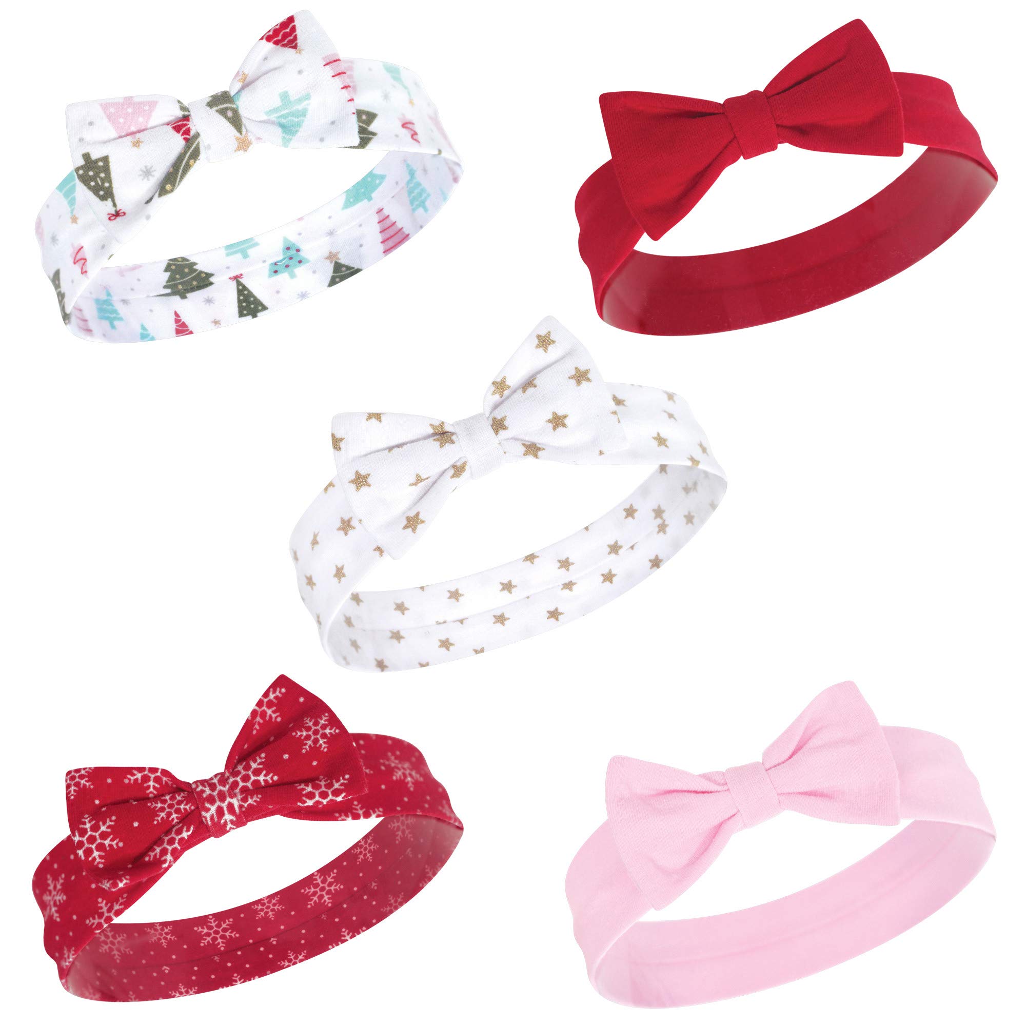 Hudson Baby Cotton and Synthetic Headbands, Size 0-24 Months