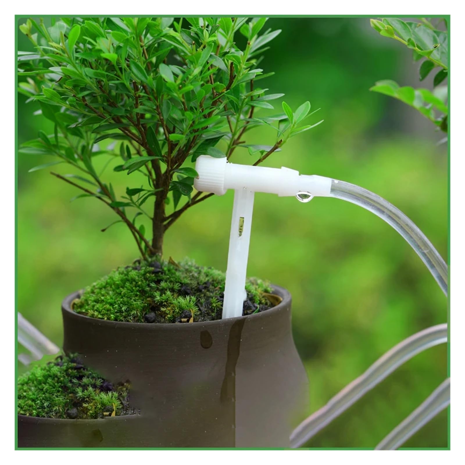 Kit de riego por goteo con válvula ajustable for jardín, dispositivo de riego de plantas en maceta, manguera de 4/7mm, ahorro de riego, microgotero for invernadero(10 m 10 regulator)
