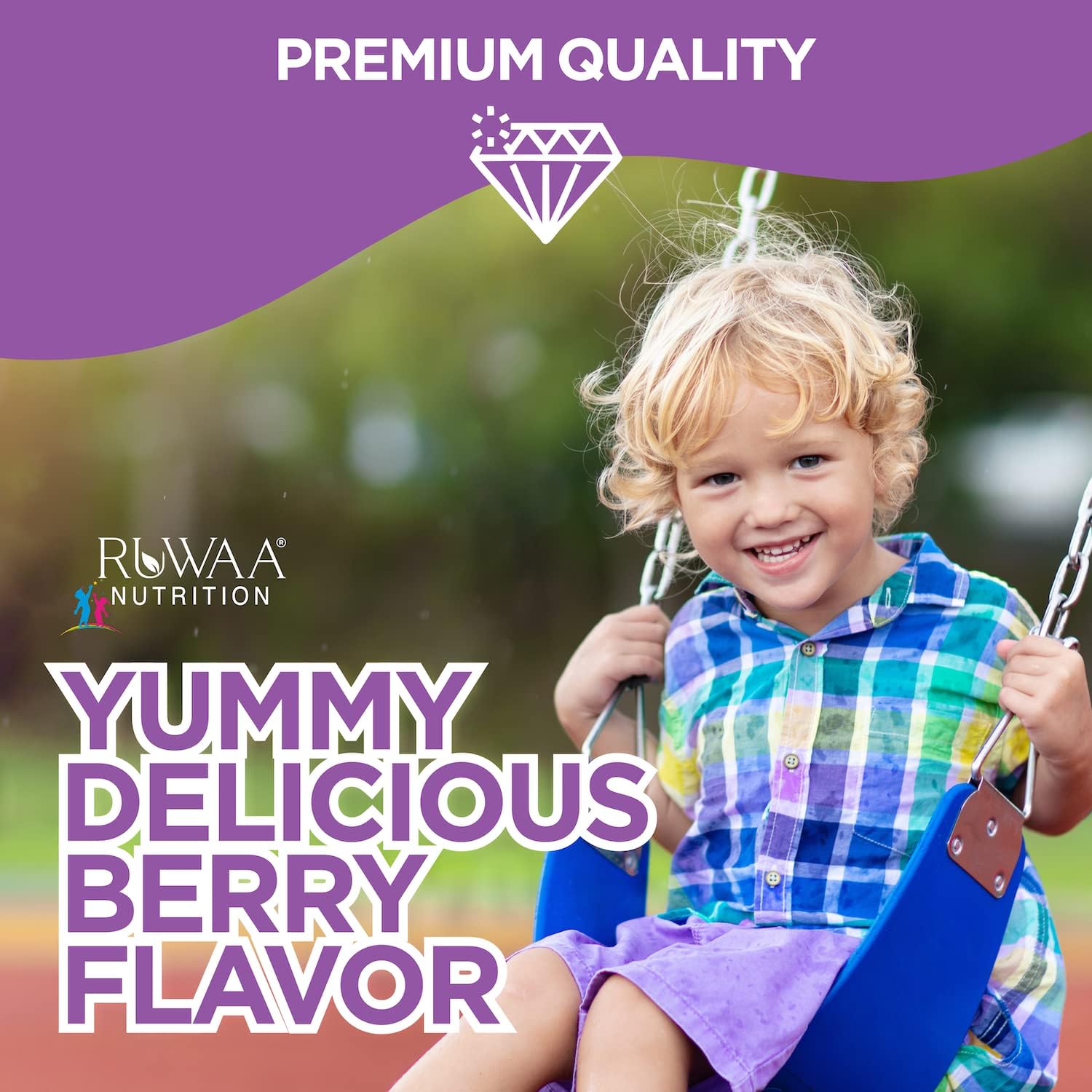 RUWAA NUTRITION Elderberry Gummies for Kids, Vitamin C & Zinc Supplement for Immune Support, Bone, Brain, Lung, Skin, Chewable Children's Immunity Vitamins, Gluten Free, Non-GMO (2)