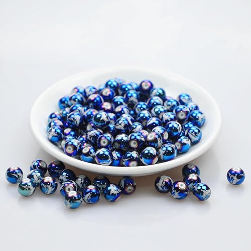 Miniatura 4 de 50 cuentas de cerámica de tiburón santo del océano para hacer joyas, cuentas galvanizadas con patrón hexagonal para manualidades, manualidades,