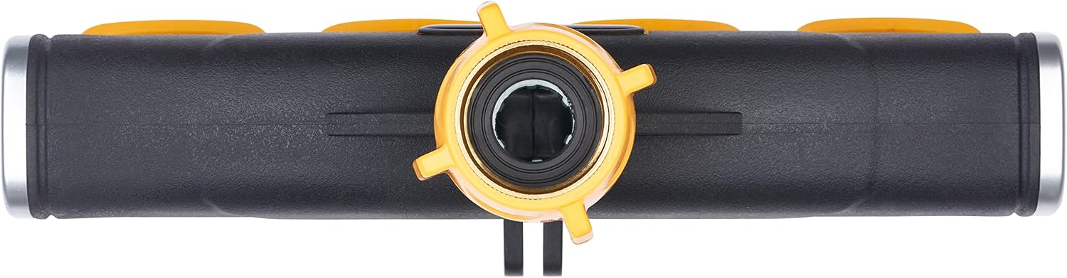 Melnor 65135AMZ 4 Way Lever Flow Through Valve Connector Bundle, Yellow, Black