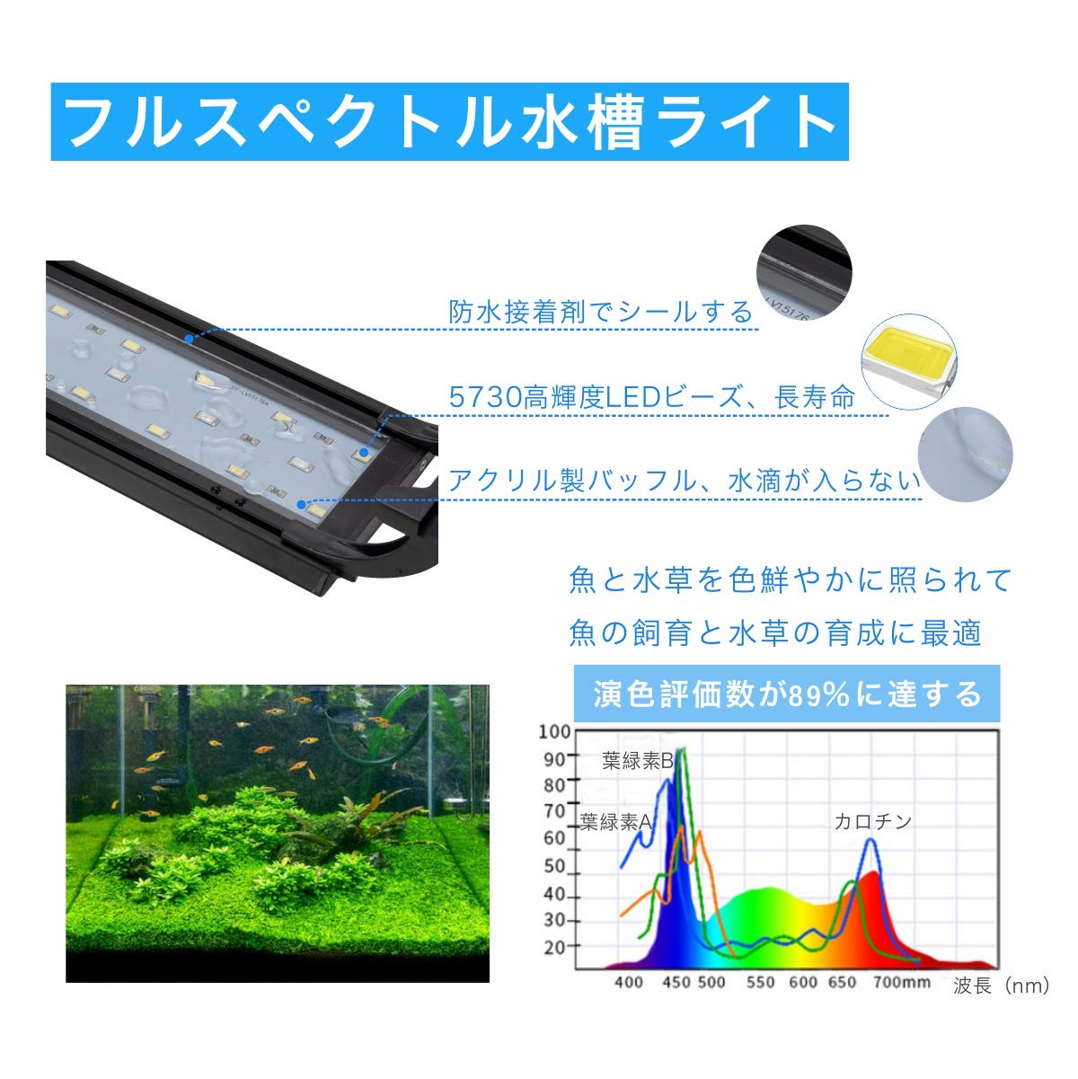 水槽照明器具セット 楽天市場】【一年間保証】LEDライトフィルターポンプ付き水槽セット