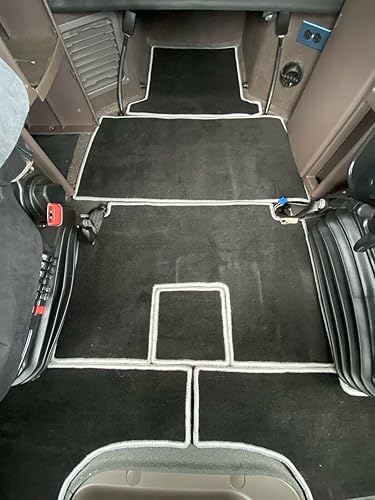 Miniatura 2 de Alfombrillas de alfombra para Volvo VNL 630 670 2004-2018 Juego de 6 piezas con costuras grises V-Truck