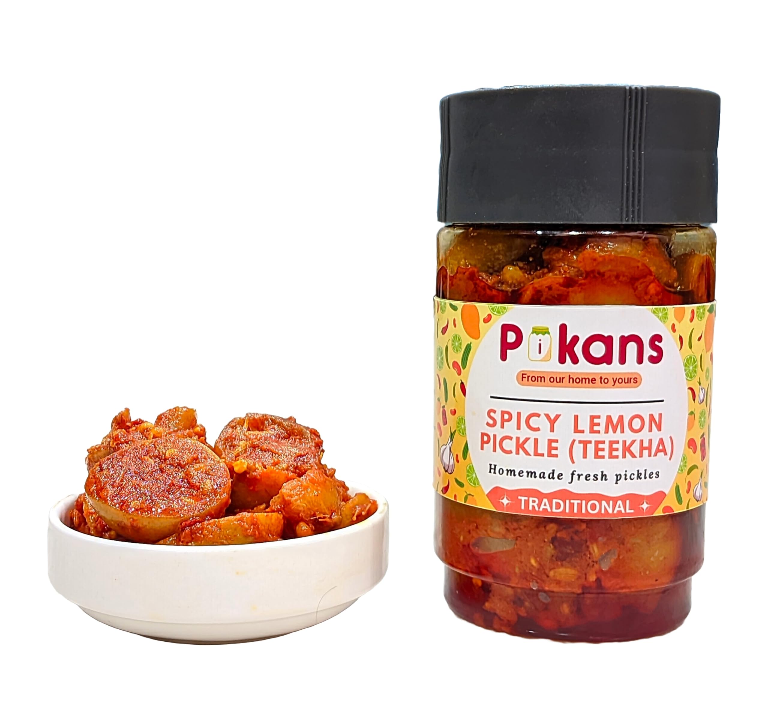 Spicy Lemon Pickle | Homemade fresh pickles | Nimbu ka aachar | Pikans | 400g 1