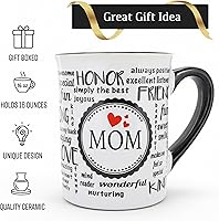 Vista 4 de Taza de café para mamá, de cerámica, de 16 onzas, para embarazo, para las nuevas mamás, taza grande para Navidad, regalos de cumpleaños, regalos