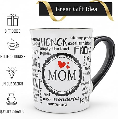 Miniatura 4 de Taza de café para mamá, de cerámica, de 16 onzas, para embarazo, para las nuevas mamás, taza grande para Navidad, regalos de cumpleaños, regalos