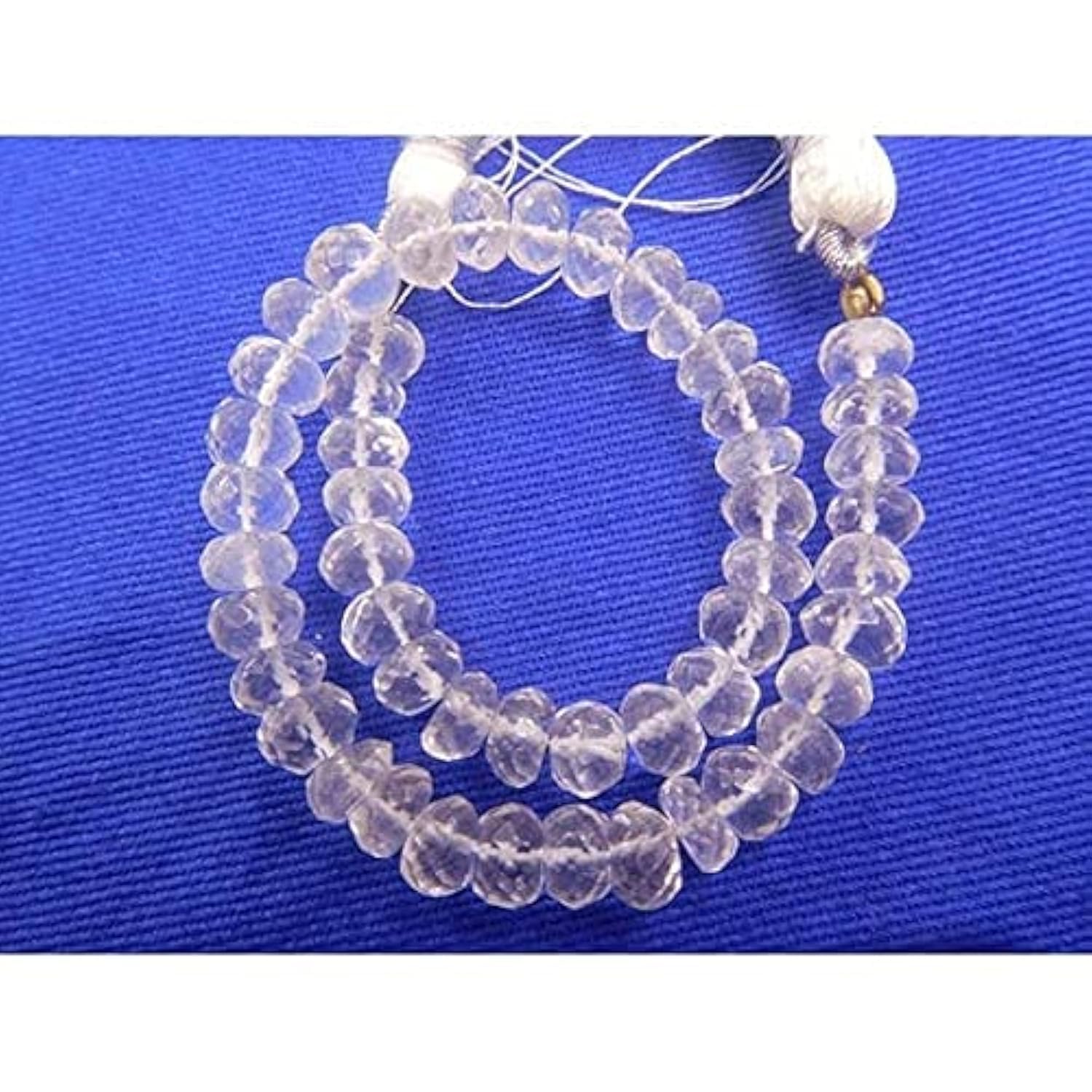 Quartz naturel perles rondelles facettées 6-7mm pour atelier DIY bijoux