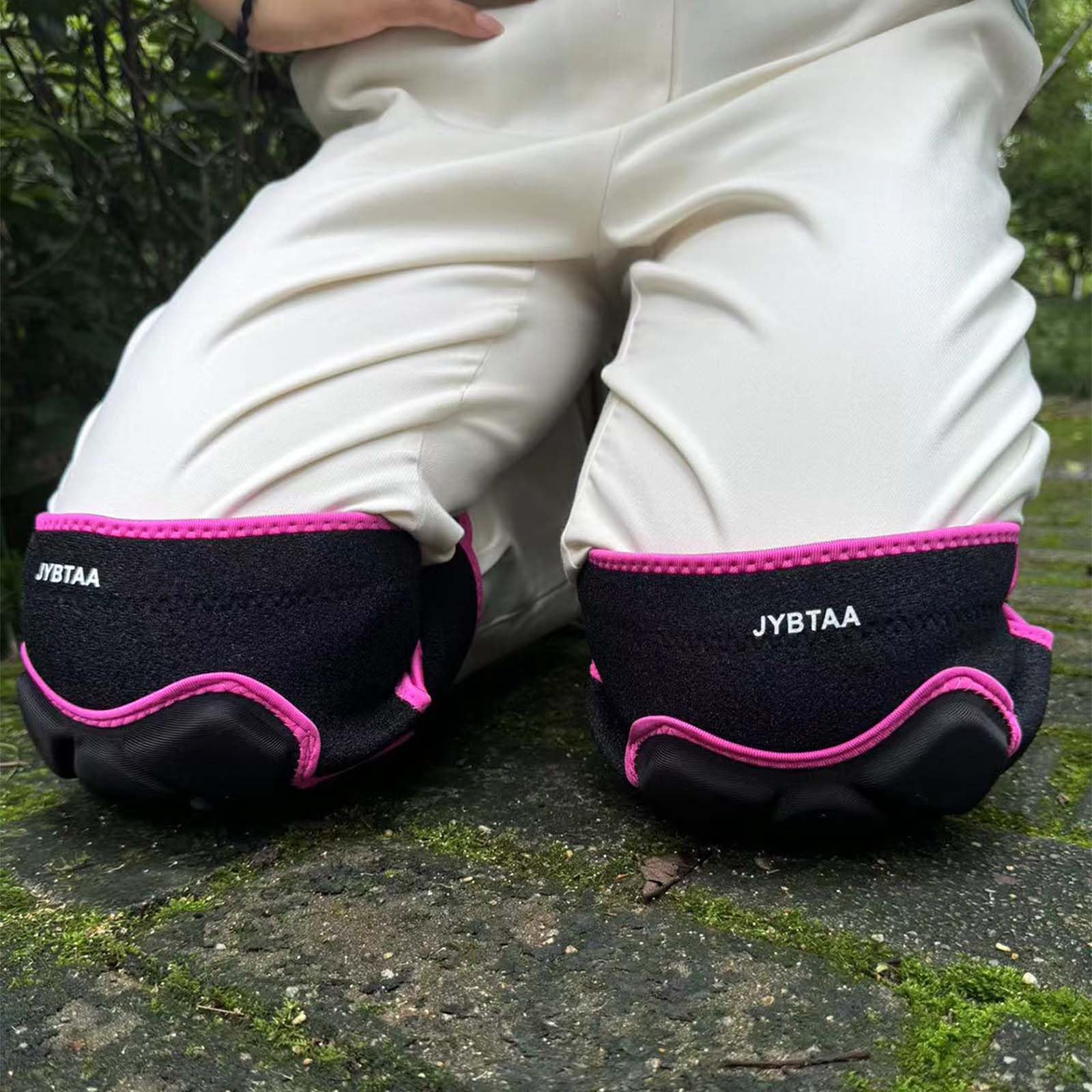 Knieschoner für Damen, Arbeitsknieschoner für Gartenarbeit, Bodenbelag, Bau, Yoga, Hausreinigung, flexibler rutschfester Knieschoner mit weichem Innenfutter, dicker EVA-Schaum, Schwarz mit