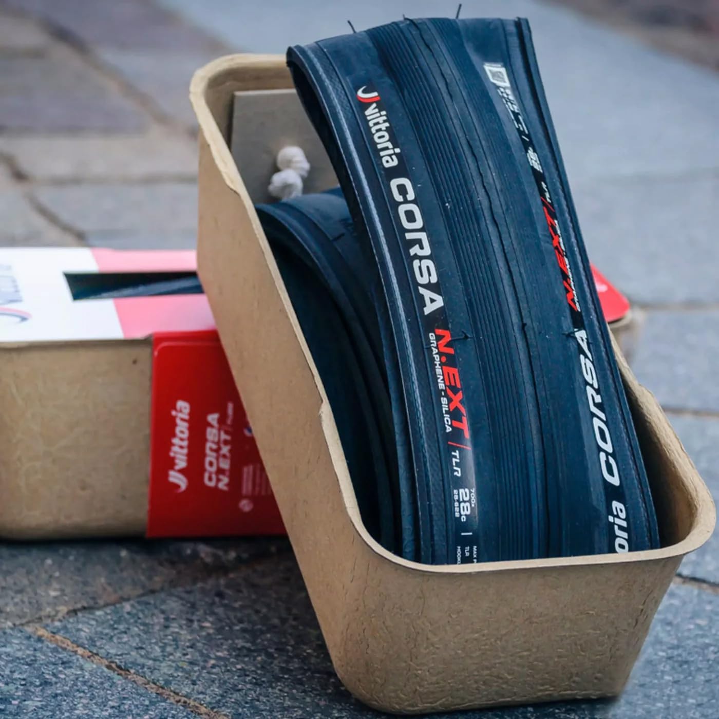 Vittoria Corsa N.EXT TLR Tubeless-Ready Road Tire — Durable Nylon Casing, Superior Grip & Puncture Protection