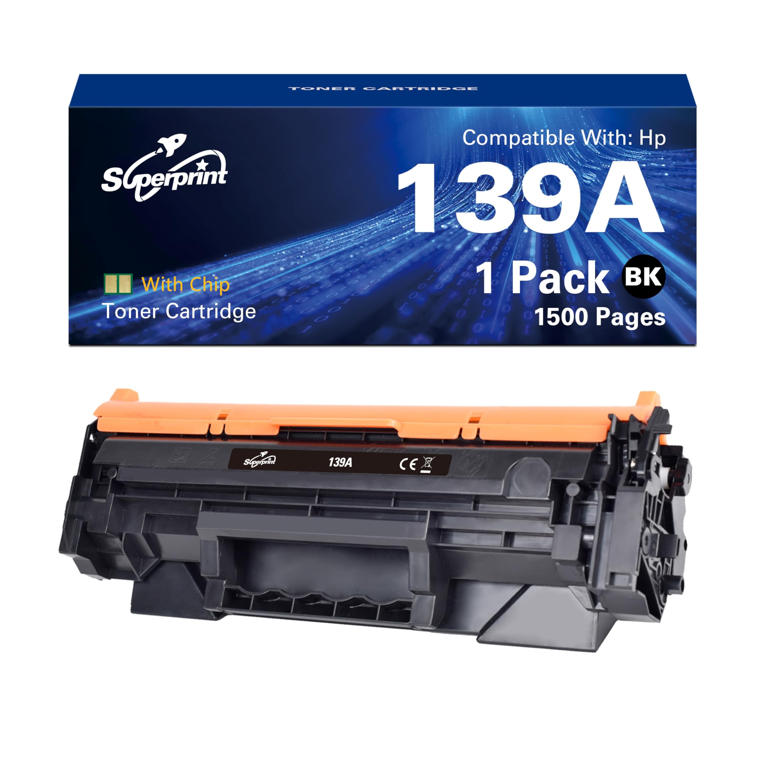 Superprint 139A Toner Schwarz (Mit Chip) Kompatibel für HP 139A W1390A Tonerkartusche für LaserJet Pro 3002dn 3002dw, MFP 3102fdn 3102fdw Drucker (Norm, 1500 Seiten)