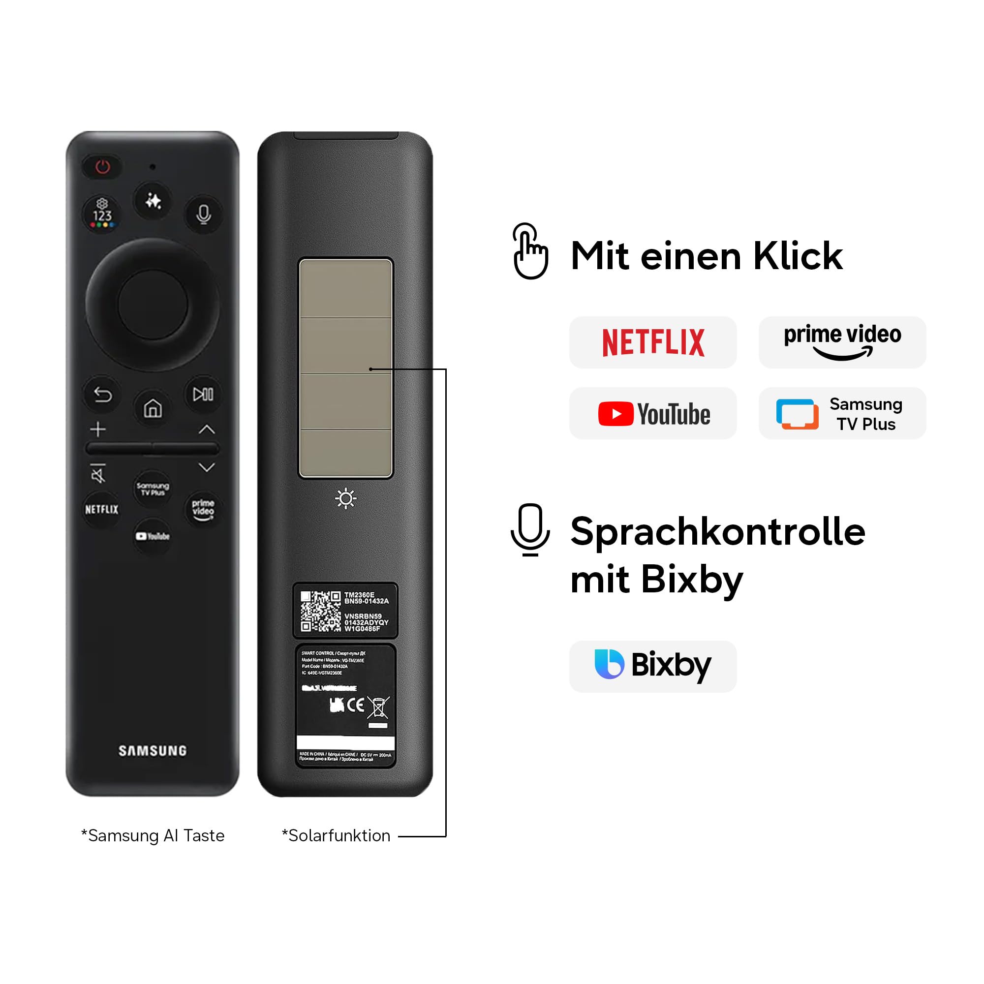 Samsung OLED 4K S90F 65 Zoll (163 cm), UHD Fernseher, Optimiert für Fussball und Gaming, NQ4 AI Gen3 Prozessor, OLED HDR+, 4K Upscaling Pro, Dolby Atmos, Motion Xcelerator, Samsung Vision AI Smart TV