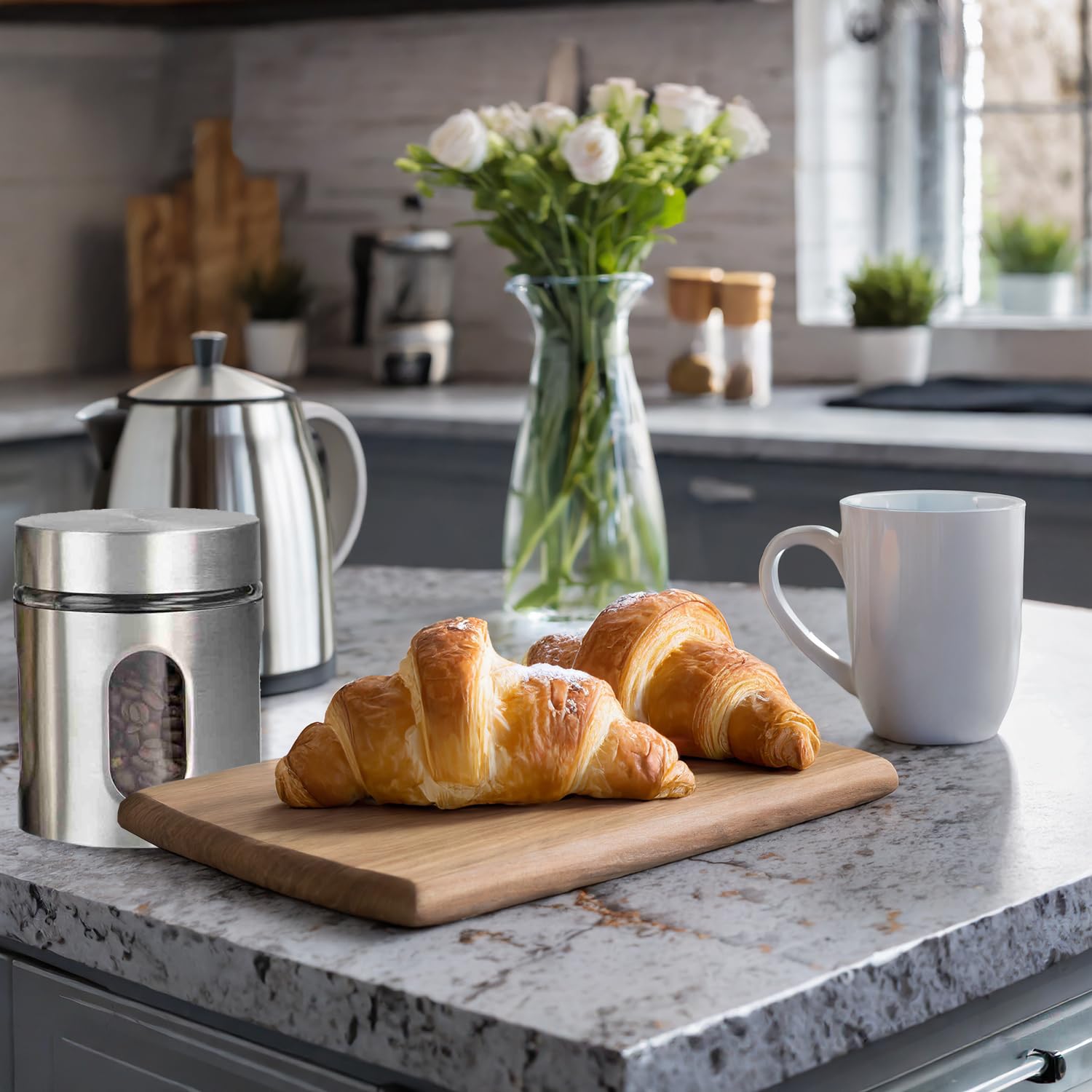 CANlSTER 容器1300 Amazon.com: Kitchen Canisters By Home Basics | Retro-Styled For