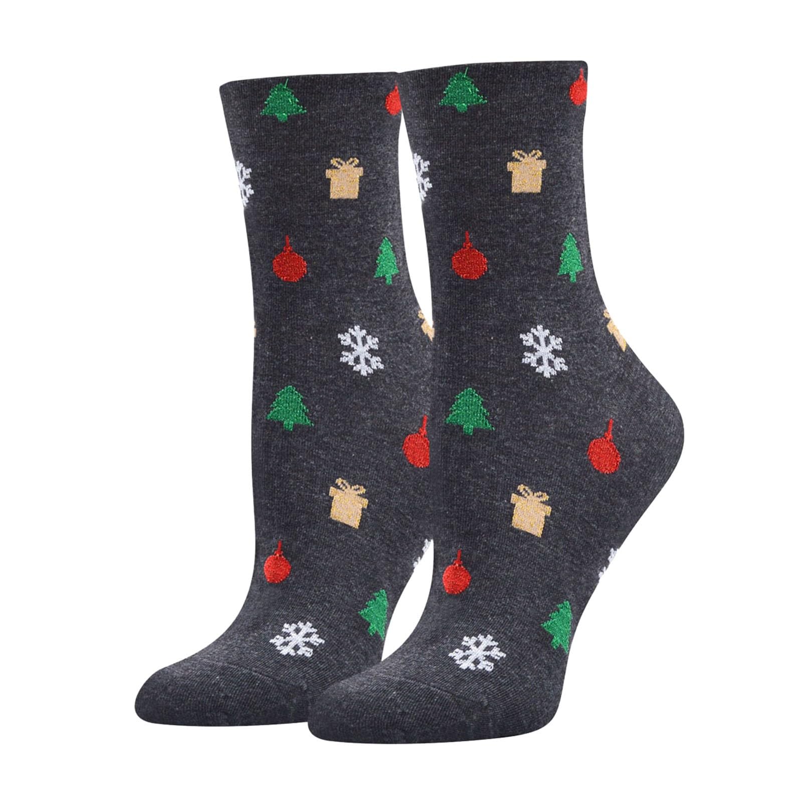 Calcetines de Navidad para mujer, acogedores calcetines de dibujos animados para el hogar, calcetines de Navidad, árbol de Navidad, copo de nieve, calcetines gráficos para mujer, calcetines de dibujos