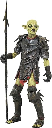 Diamond Select Toys The Lord of the Rings Series 3 - Figura de acción Orc Deluxe de 7 pulgadas con accesorios y múltiples puntos de articulación