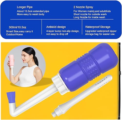 Miniatura 9 de 2pcs Menstrual Cup + 2IN1 450ml Perineal Irrigation Perineal Douche,15oz Portable Bidet Peri Bottle with Water Seal Cap Waterproof Bag
