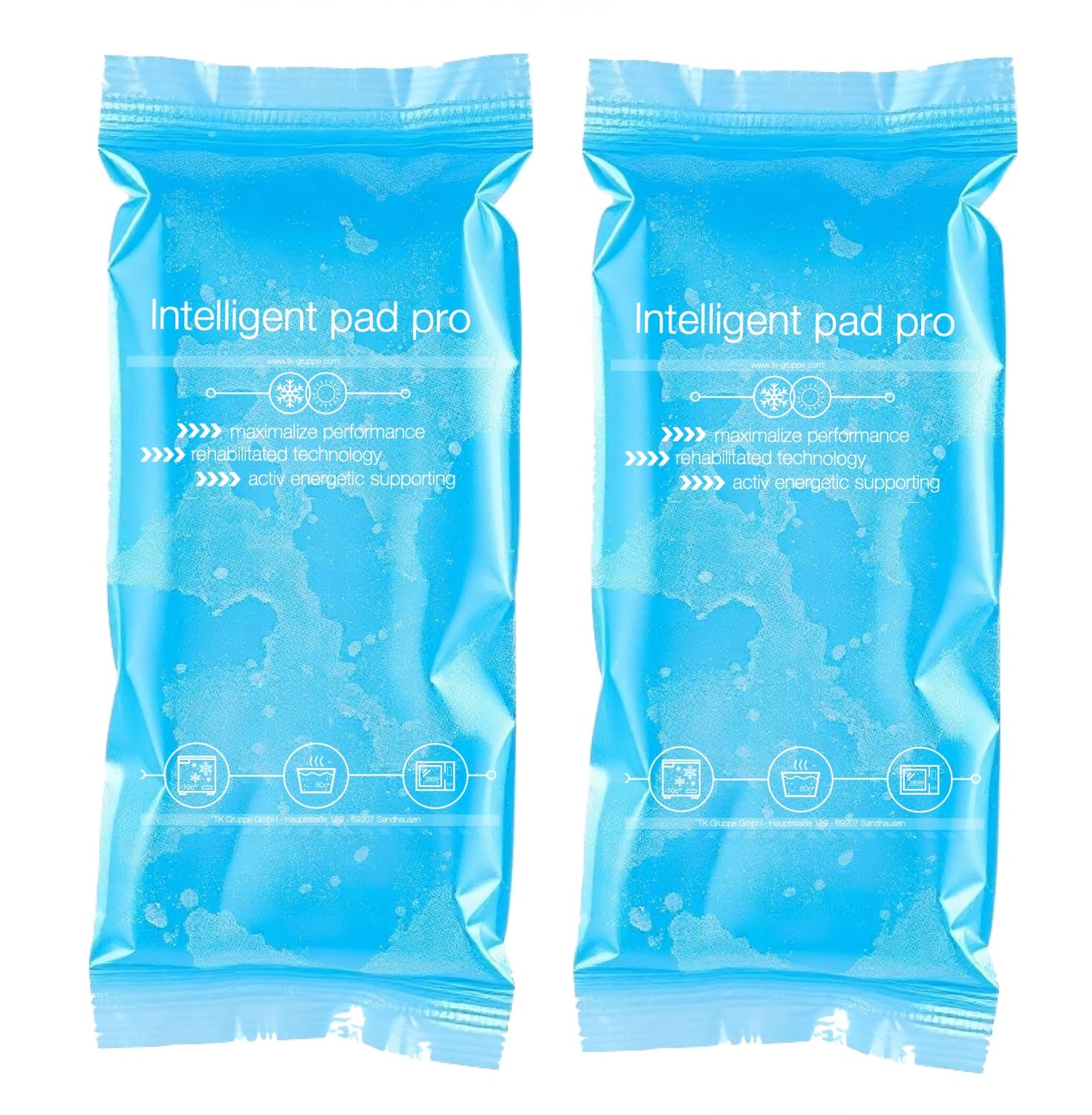 2x Impacchi Freddo Caldo 29x12cm – Set Made in Germany – Cuscinetti Gel Riutilizzabili per Terapia del Dolore, Lesioni, Gonfiori e Sollievo Muscolare