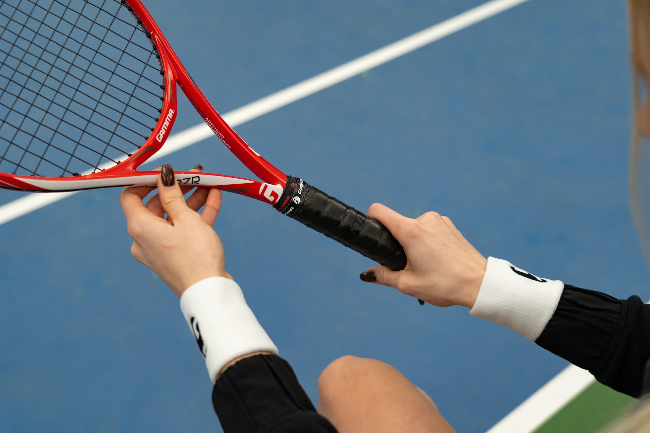 Gamma Tennis PureTac OVERGRIP, extra appiccicoso, durevole, assorbe l'umidità, bianco, nero (confezione da 1, 3 o 12 pezzi)