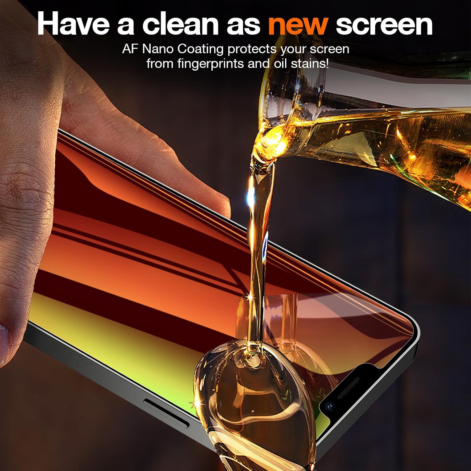 Fotbor for iPhone 13 Pro Max Privacy Screen Protector, 2 Pack Colorful Gradient Anti-Spy Anti-Blue Light 7H Hardness Film [Not Glass] [Easy Installation Frame], Sensitive Touch Anti-Scratch 6.7 Inch